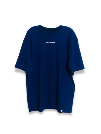 Unisex casual oversized t-shirt in deep blue