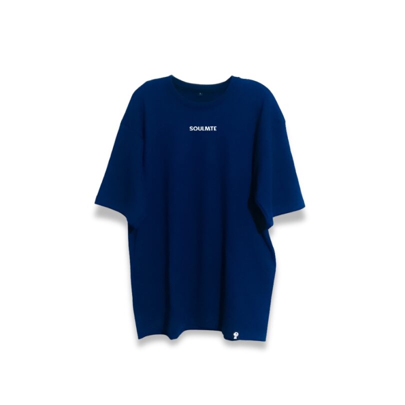 Unisex casual oversized t-shirt in deep blue