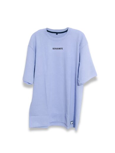 Unisex oversized t-shirt in subtle ash blue tone